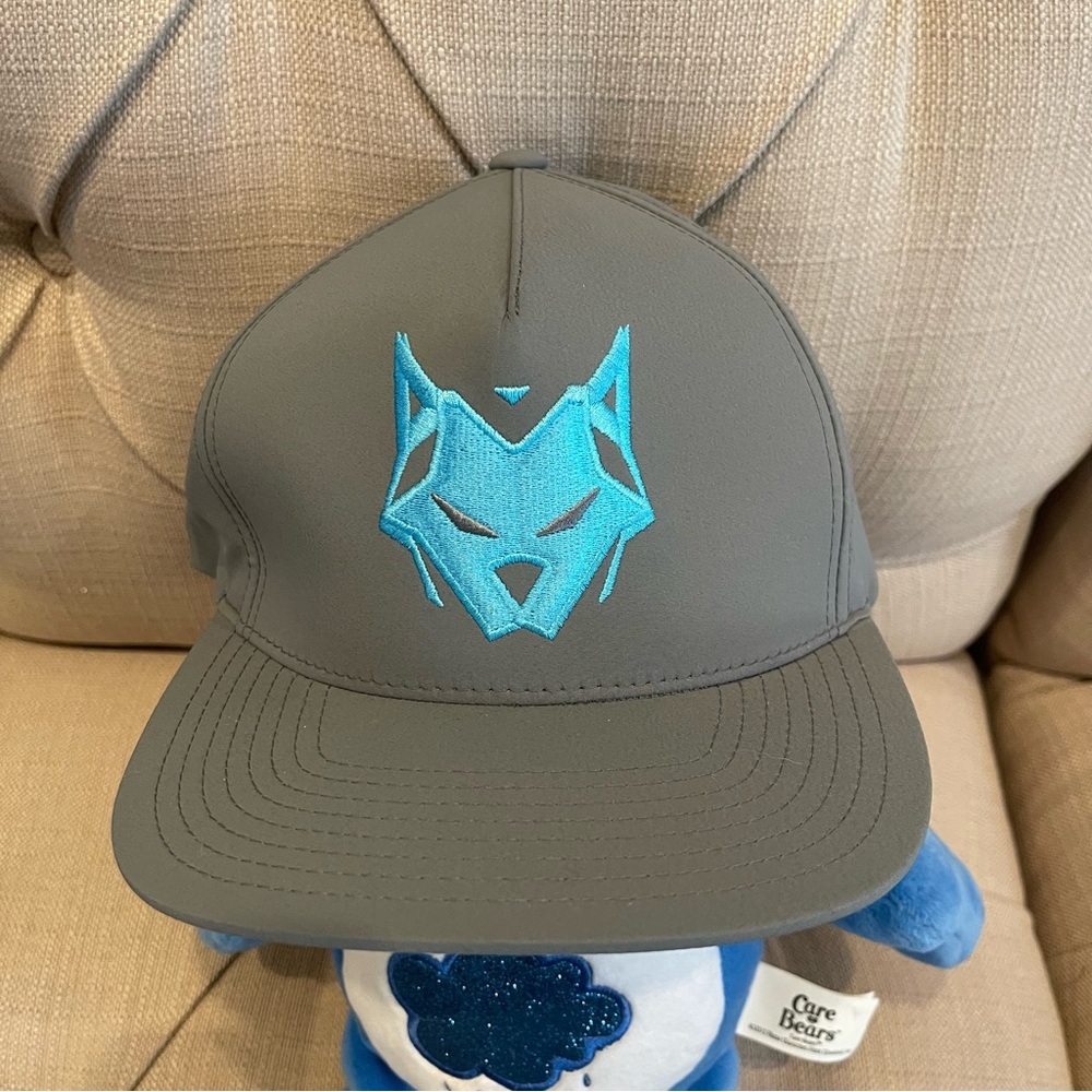 Atlas Premier Mens Golf Hat 110 One ten Series Flex fit Grey Teal Embroidered